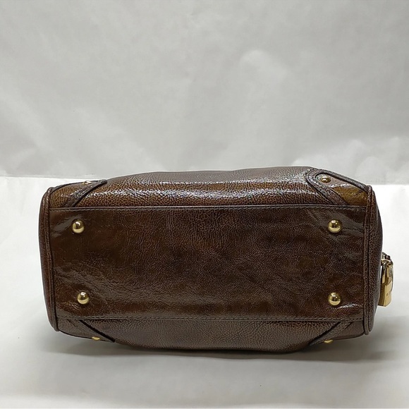 Authentic Etro Hand Bag  Brown PVC with lock and key EUC - Picture 7 of 17